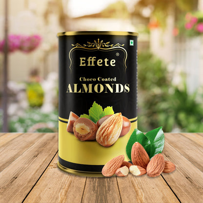 Wukusy Choco Almond chocolates featuring crunchy almonds coated in rich chocolate, displayed in a close-up shot.