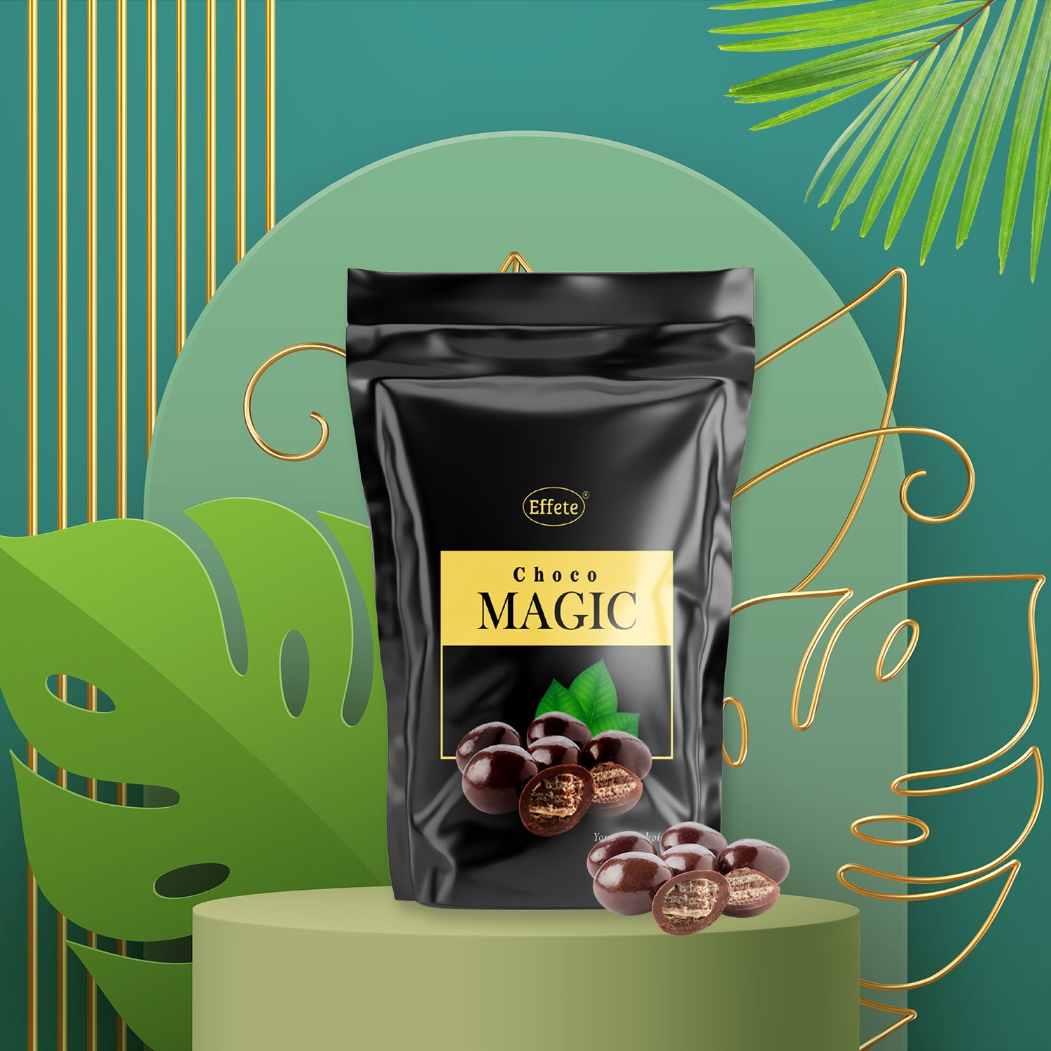 Wukusy Choco Magic chocolate bar, 40g, featuring rich milk chocolate with a smooth, glossy surface.
