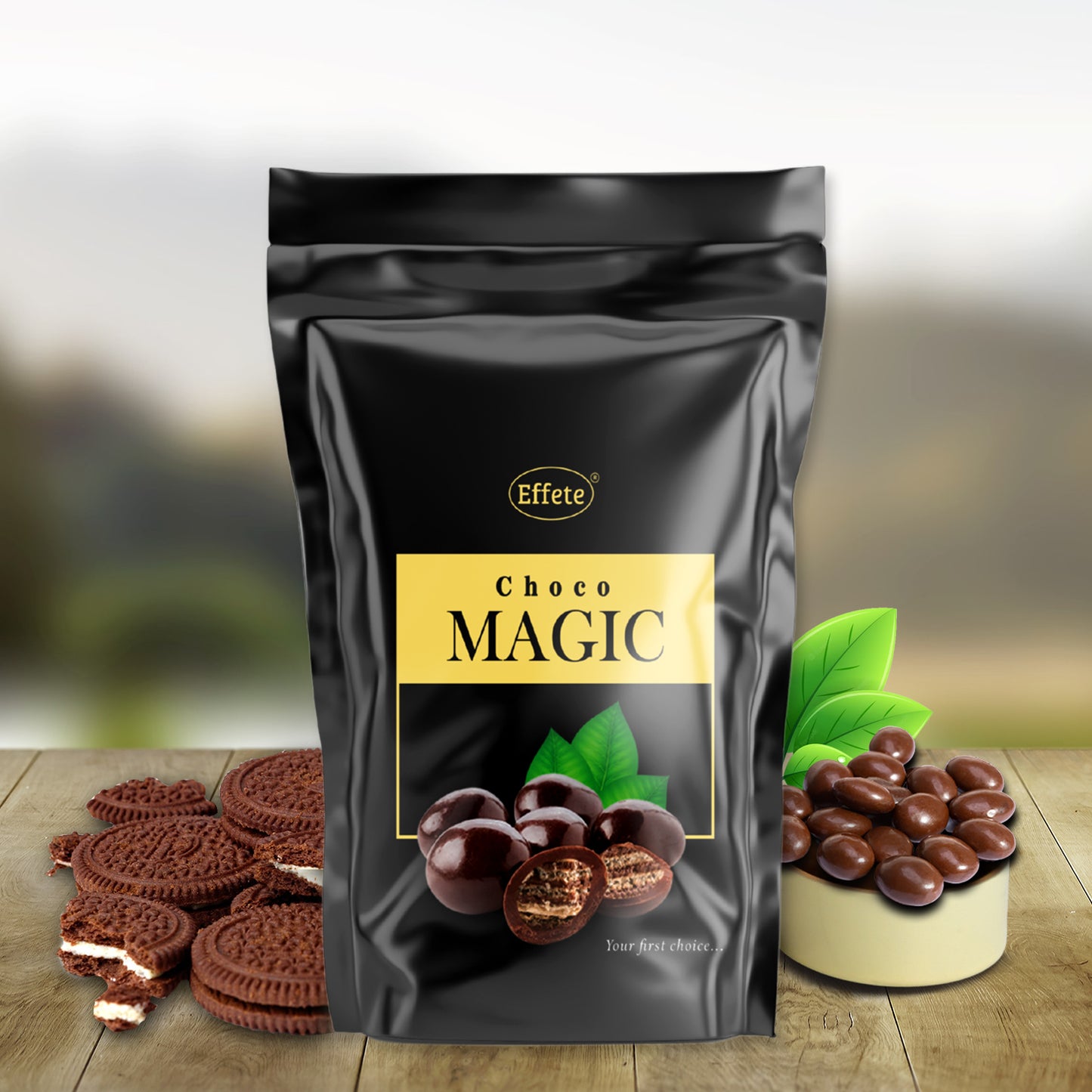 Wukusy Choco Magic Chocolate 40g, smooth milk chocolate bar with rich flavor, shown in the image.