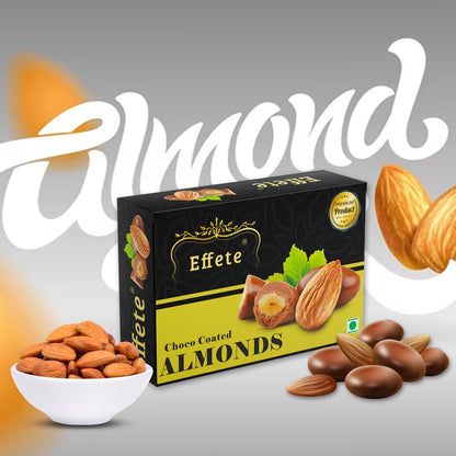 Wukusy Delicious Almond Chocolate box showing assorted chocolates with almond fillings in elegant packaging.