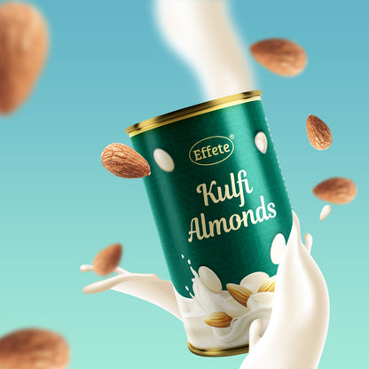 Wukusy Effete Kulfi Almond Chocolate box featuring rich chocolate with almond and kulfi flavors, displayed in a colorful packaging.
