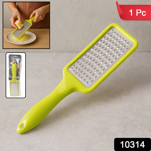 Wukusy stainless steel vegetables and fruits shredder and cheese grater for kitchen use, with a handle and multiple shredding surfaces.