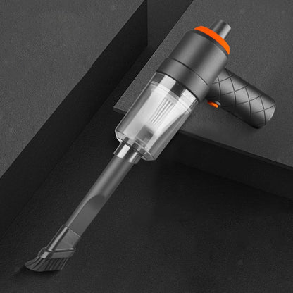 Wukusy 2-in-1 handheld wireless vacuum cleaner with dust collection, compact design for car and home cleaning, USB rechargeable.