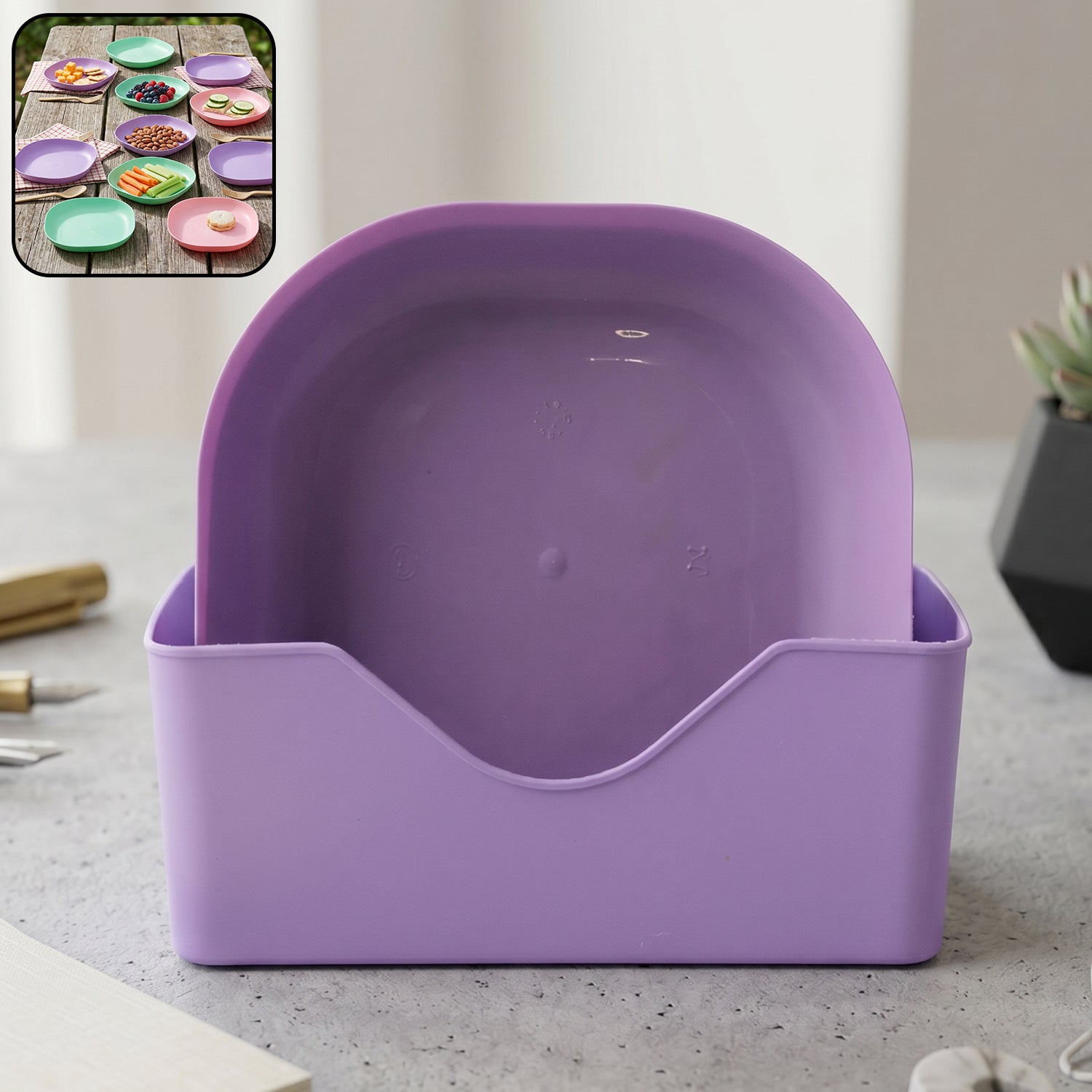 Wukusy 11-in-1 multipurpose plastic snack serving tray with multiple compartments, perfect for parties and gatherings.