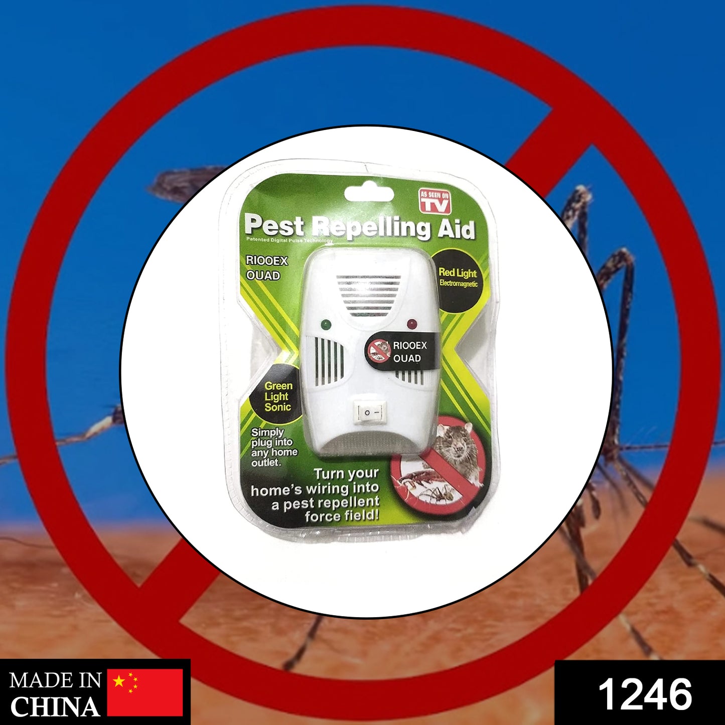Wukusy mosquito and rat pest repeller device for home, designed to repel mosquitoes, rats, and cockroaches effectively.