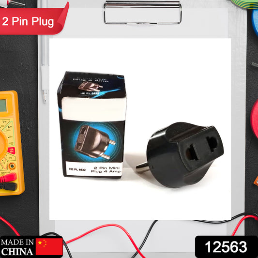 Wukusy 2-pin 4 Amp conversion electrical connector plug with color box, 2-pin plug converter adapter for electrical devices.