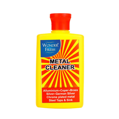 Wukusy 1309 All Metal Cleaner for polisher and protectant, showing a spray bottle and polished metal surface.