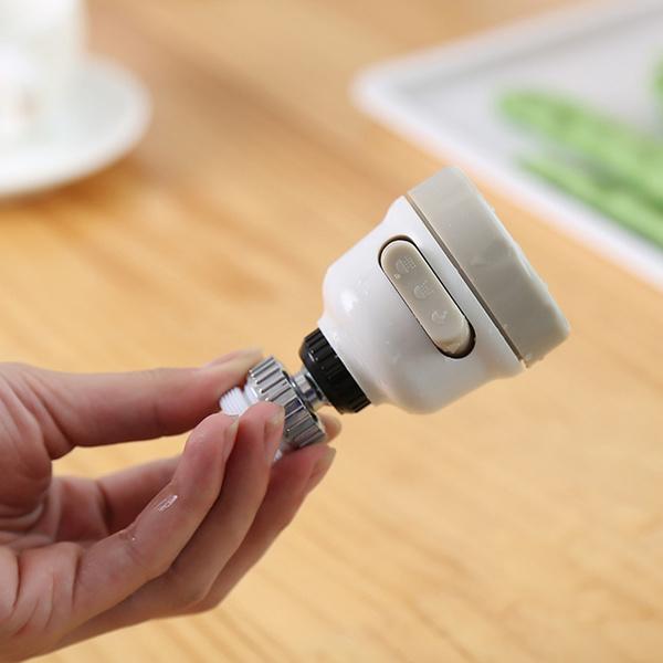 Wukusy rotatable splash-proof water-saving faucet sprayer with three modes and filter for efficient water flow.