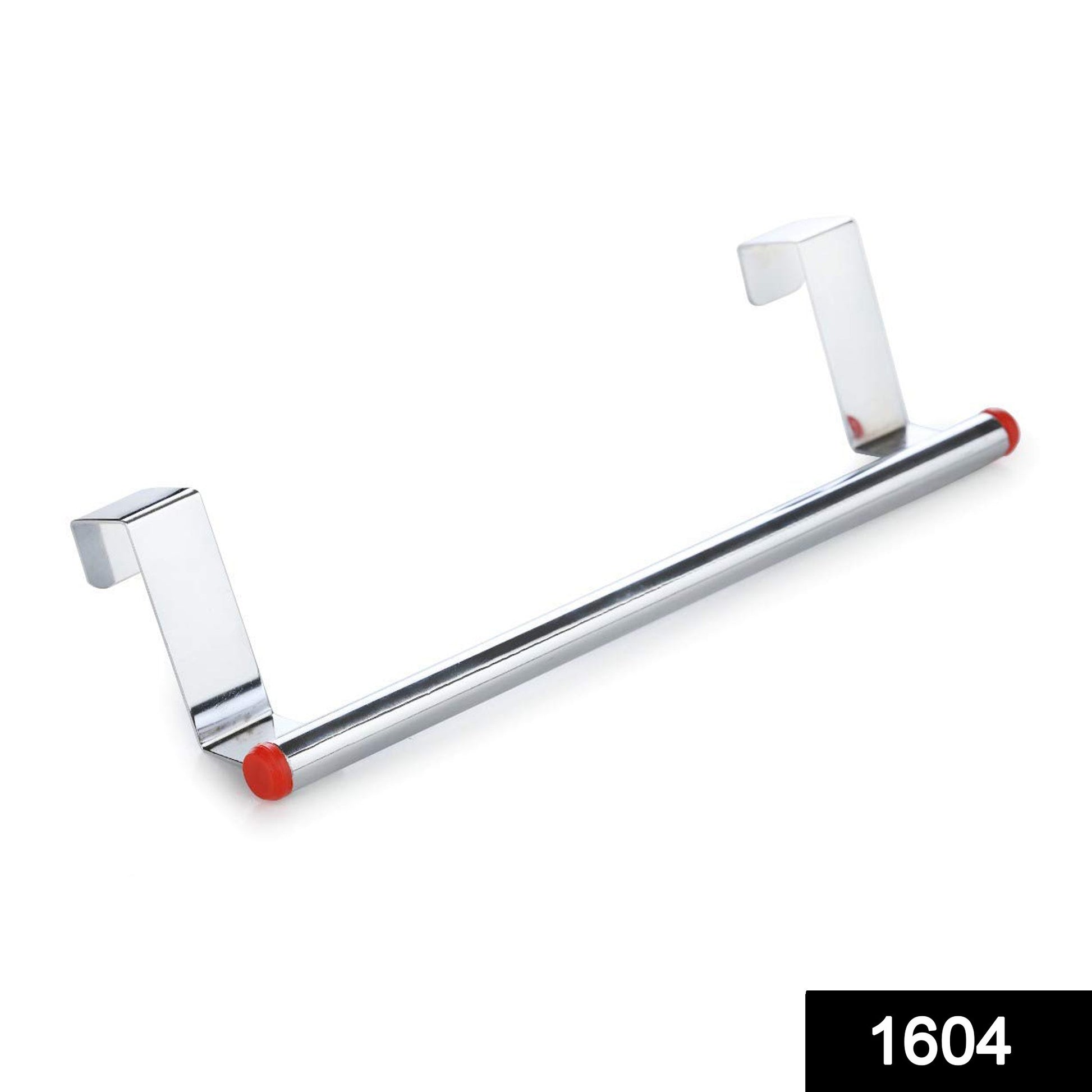 Stainless steel towel hanger by Wukusy, designed for bathroom towel rods and accessories, mounted on bathroom wall.