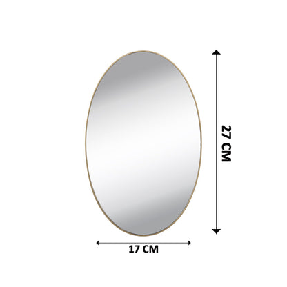 Wukusy 1795 oval 3D mirror sticker set, suitable for household and official use, featuring two reflective decorative stickers.
