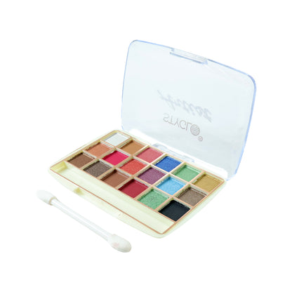 Wukusy 18-color eyeshadow makeup palette with a variety of vibrant and neutral shades for creative eye looks.