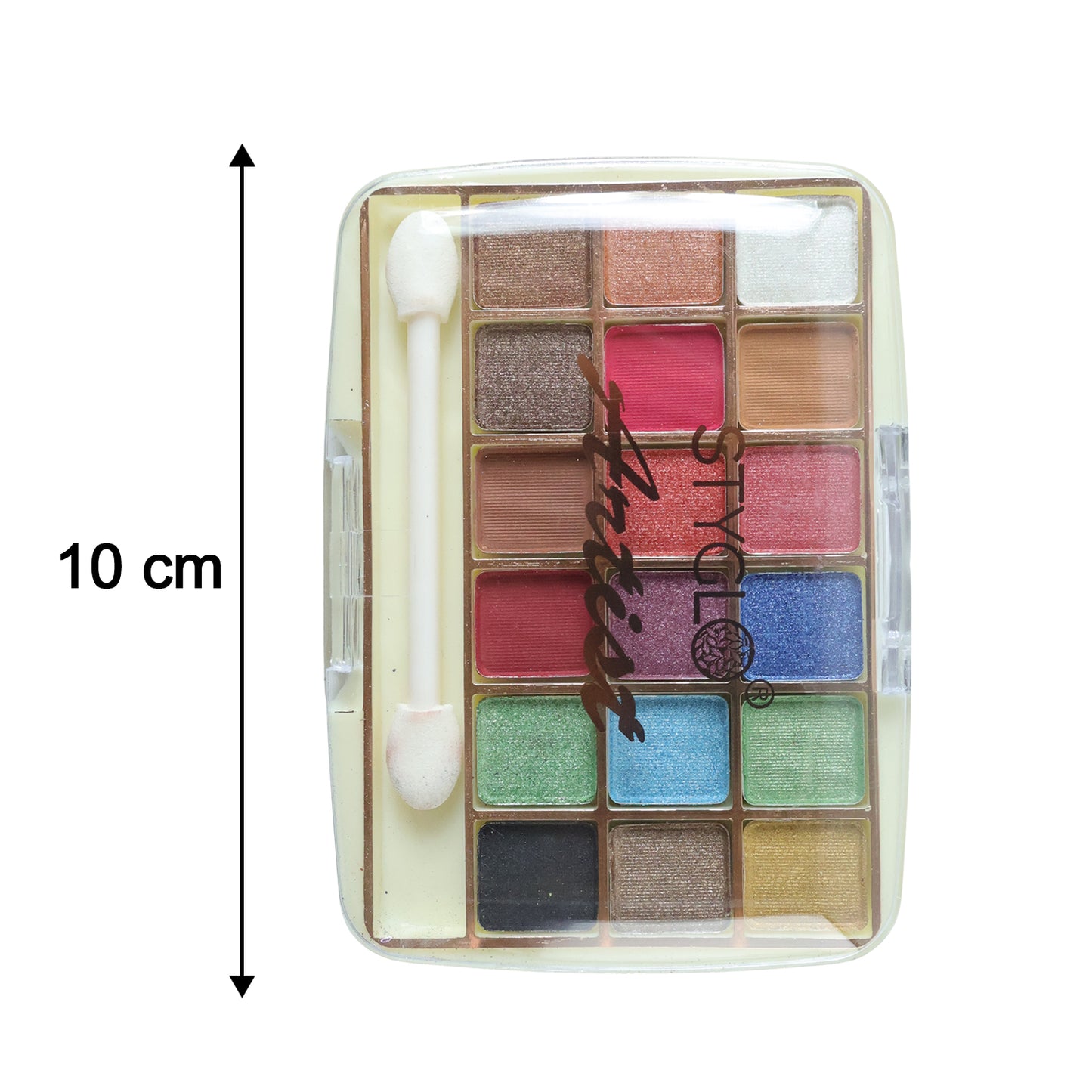 Wukusy 18-color eyeshadow makeup palette with a variety of vibrant shades in a sleek compact for versatile eye looks.