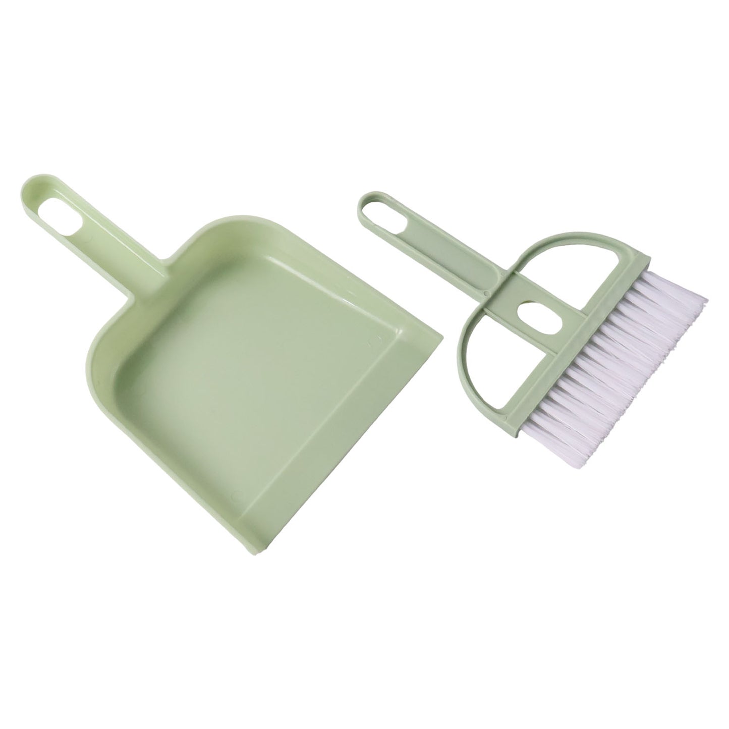 Wukusy 2-in-1 handheld cleaning dustpan with integrated brush for easy sweeping and debris collection.