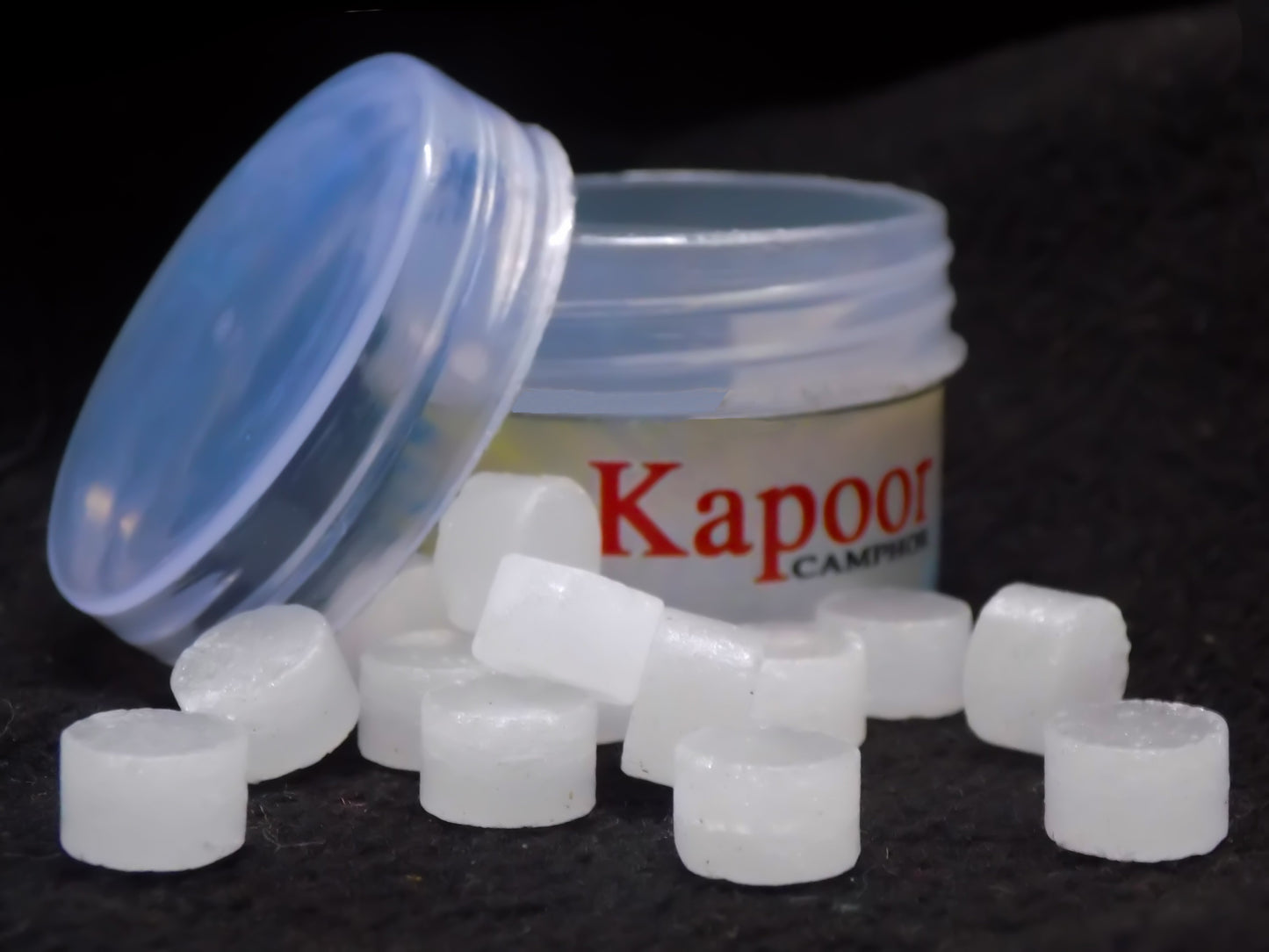 Wukusy 2106 Pure Kapoor Tablets for diffuser, puja, and meditation, 10g, showing fragrant resin tablets used for spiritual rituals