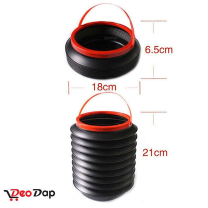 Wukusy 4L foldable car trash can and storage organiser, compact and lightweight for vehicle organization and waste disposal.
