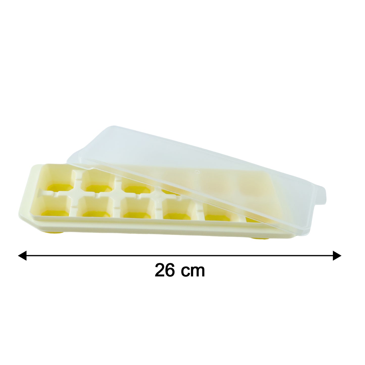 Wukusy 24-grid pop-up ice cube tray set with lids, two-piece silicone trays for making ice cubes easily.