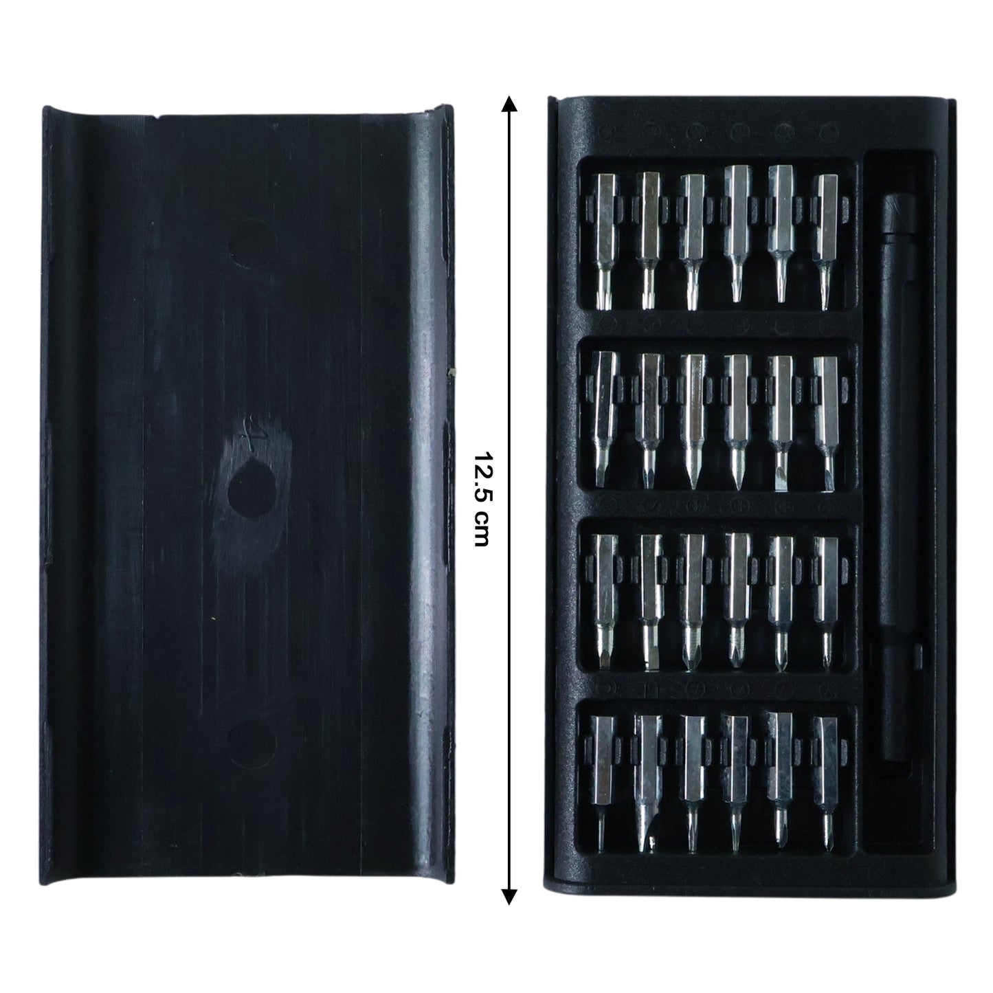 Wukusy 24-in-1 precision screwdriver tool kit with small size set, including multiple interchangeable bits for electronic repairs.