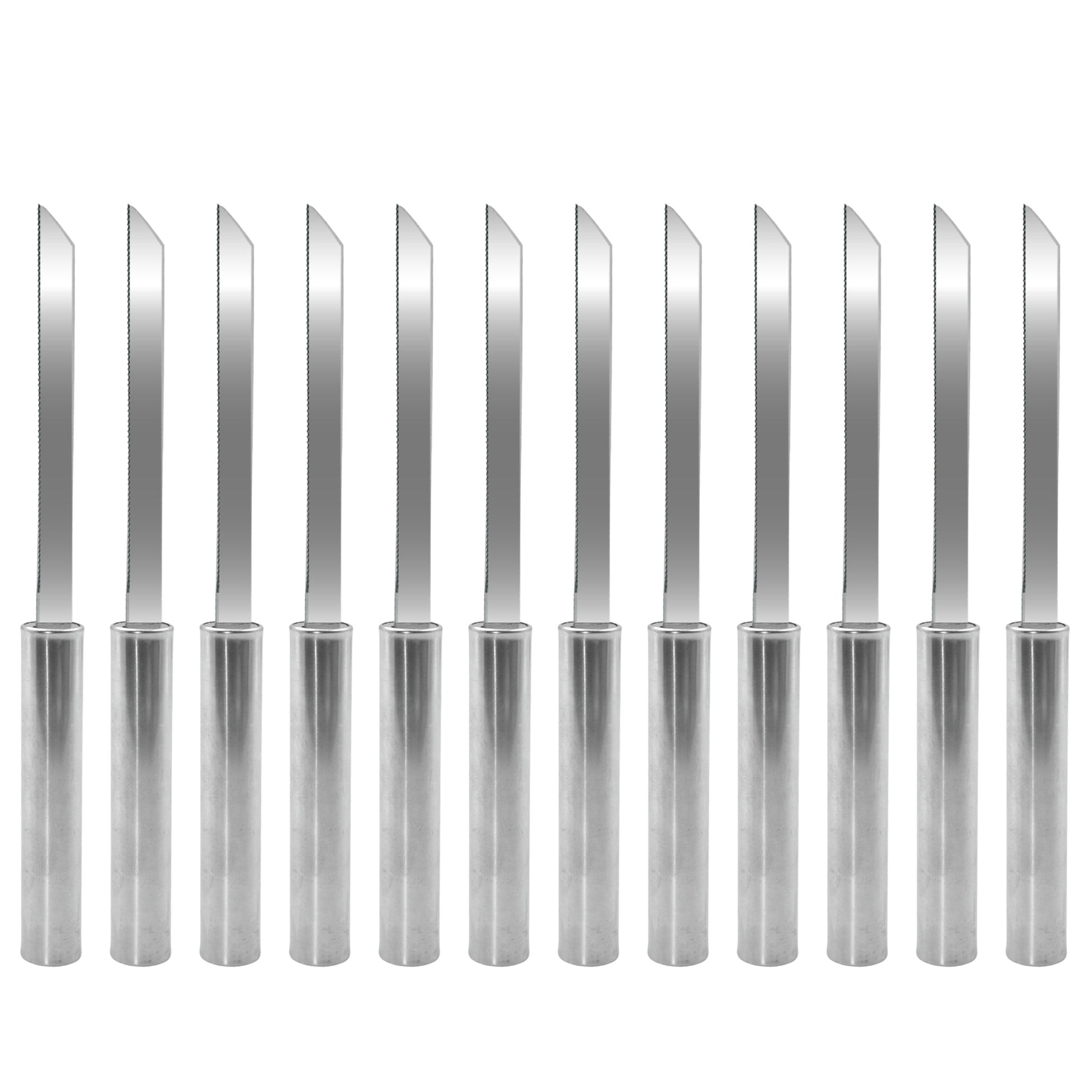 Set of 12 Wukusy utility knives with stainless steel blades and strong grip handles, ideal for cutting and precision work.