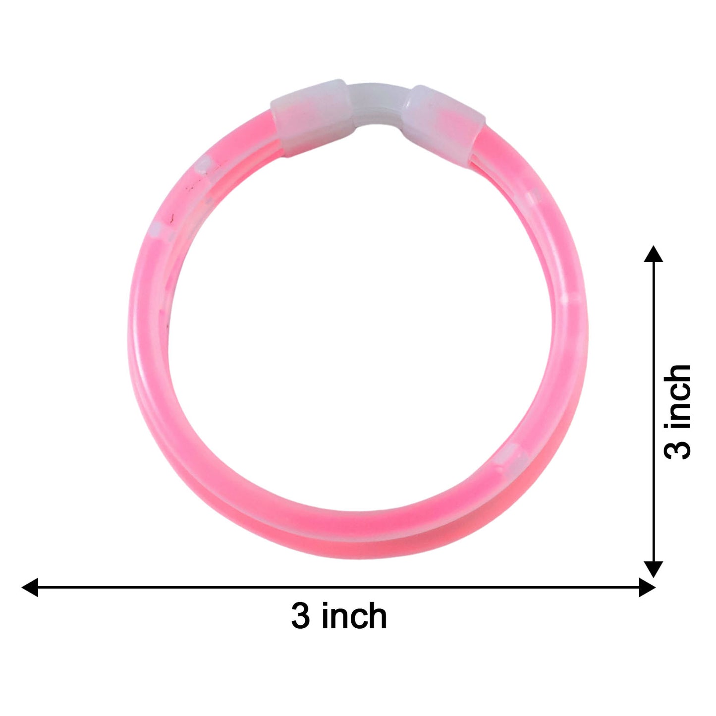 Wukusy 3-in-1 glow bracelet with colorful LED lights, adjustable strap, suitable for parties or nighttime events.