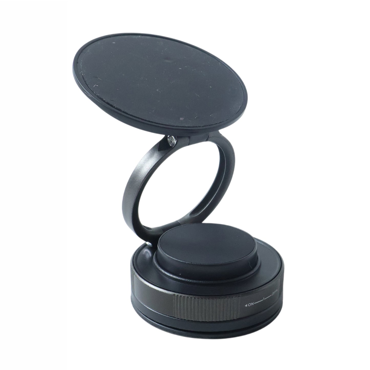 Wukusy 360° rotatable magnetic mobile phone holder stand displaying a smartphone in a car mount setup.