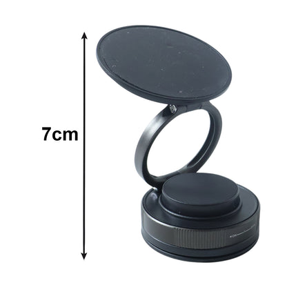 Wukusy 360-degree rotatable magnetic mobile phone holder stand, black, designed for hands-free phone viewing and secure grip.