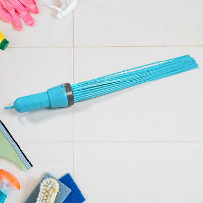 Wukusy heavy-duty Kharata plastic broom with 44 hard bristles for wet and dry floor cleaning, durable cleaning tool.