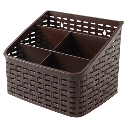 Wukusy 5-compartment multipurpose desk organizer basket for storing office supplies and stationery.