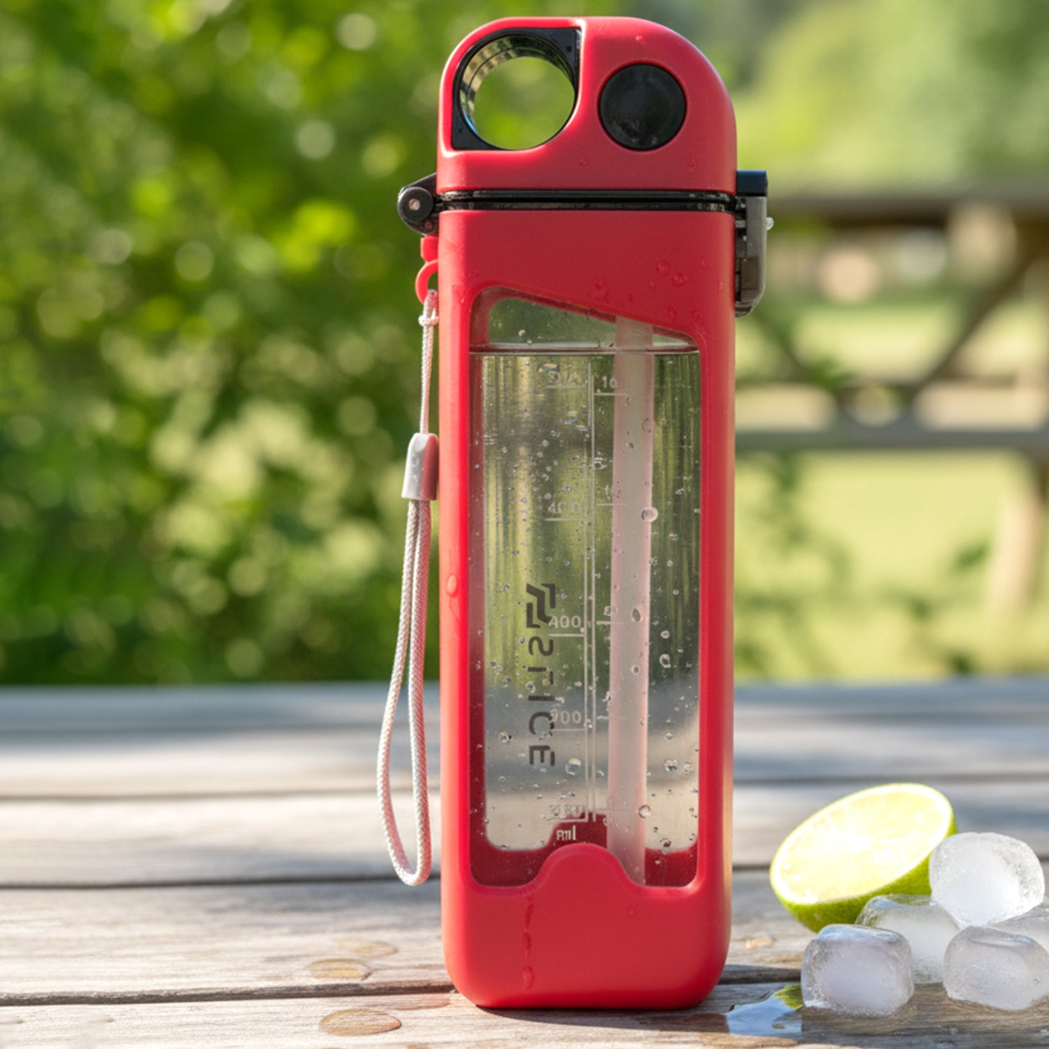 Wukusy 500ml leakproof portable sports water bottle with screw cap, made of durable transparent plastic for outdoor activities