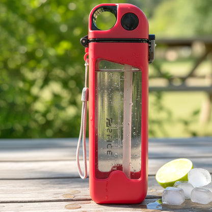 Wukusy 500ml leakproof portable sports water bottle with screw cap, made of durable transparent plastic for outdoor activities