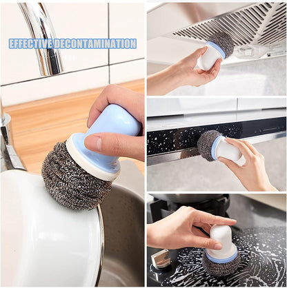 Wukusy 5214 Dish Brush multifunctional palm scrub brush for kitchen sink, pots, pans, and household cleaning.