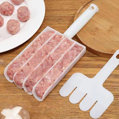 Wukusy 2-piece small meatball maker set with multi-function scoop for making cake balls, ice cream, and hand-cutting snacks.
