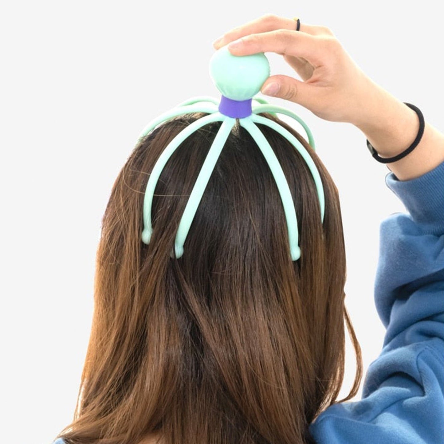 Wukusy 6098 Octopus Stress Relief Therapeutic Scalp Massager with flexible octopus-shaped design and multiple massage nodes
