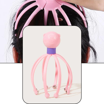 Wukusy Octopus Stress Relief Therapeutic Scalp Massager with flexible tentacle-like prongs for relaxing scalp massage