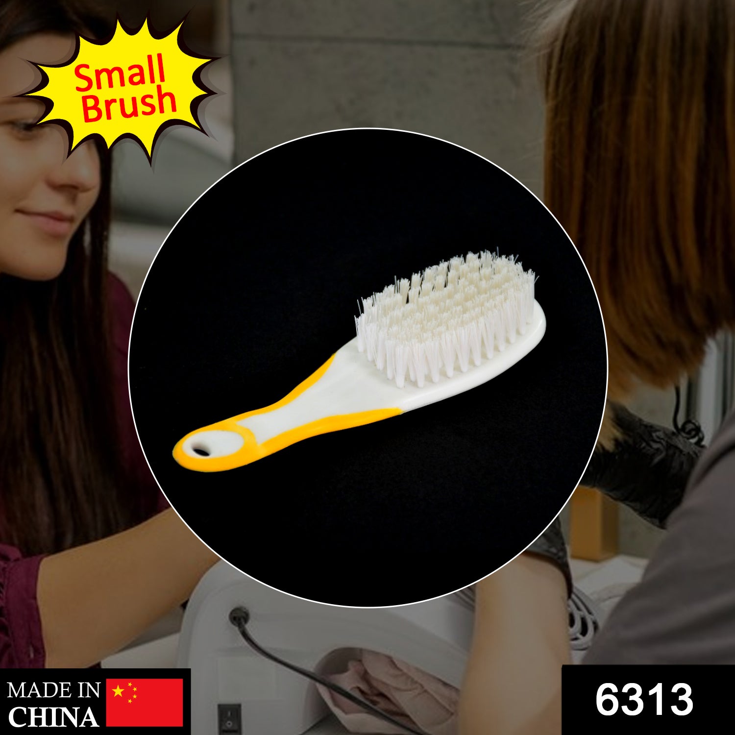Wukusy handle grip nail brush for fingernails and toes, ideal for cleaning and pedicure care for men and women.
