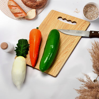 Wukusy wooden chopping board 26x17 inches for chopping vegetables and fruits, ideal for home kitchen use.