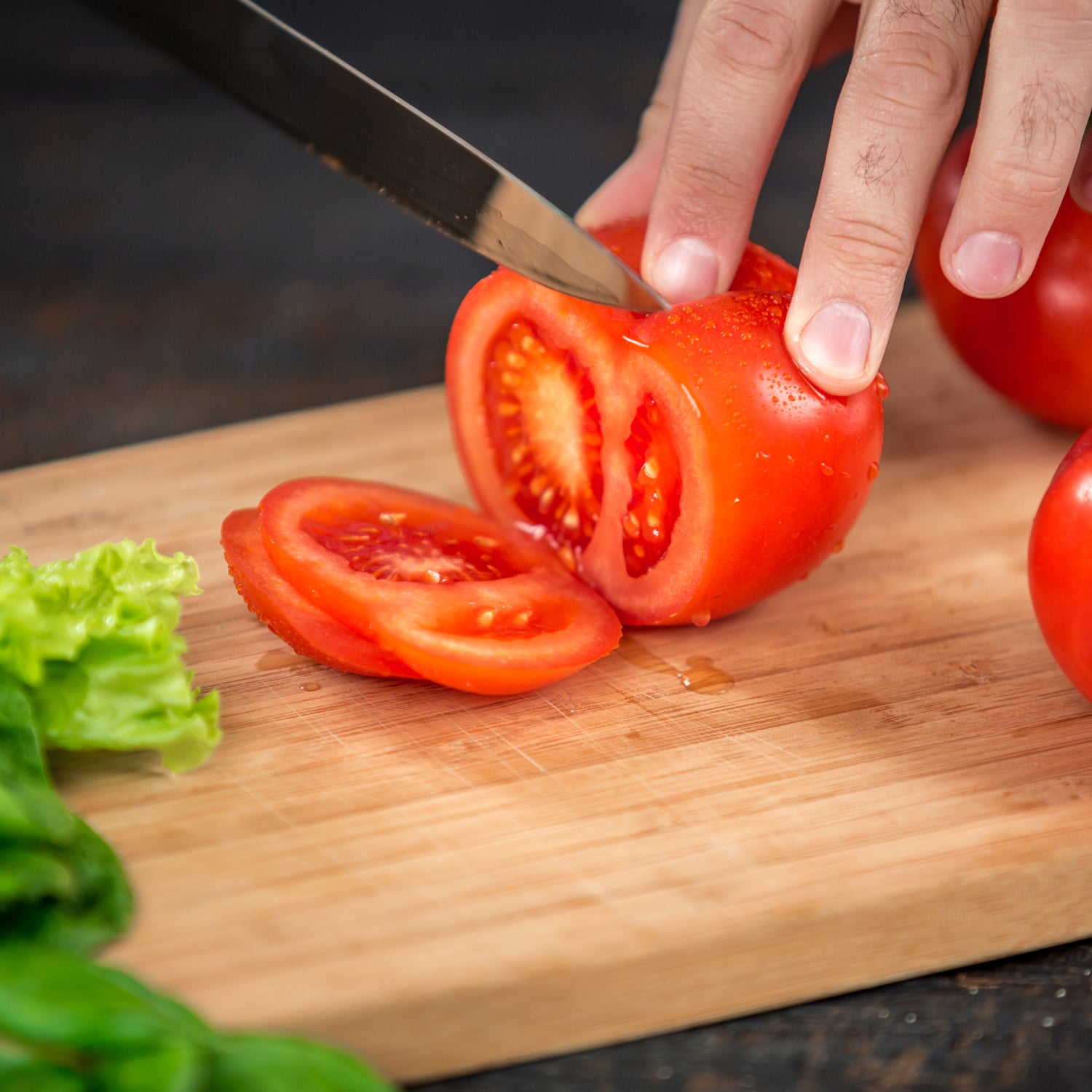 Wukusy wooden chopping board measuring 26x17 inches, ideal for chopping vegetables and fruits in home kitchen use
