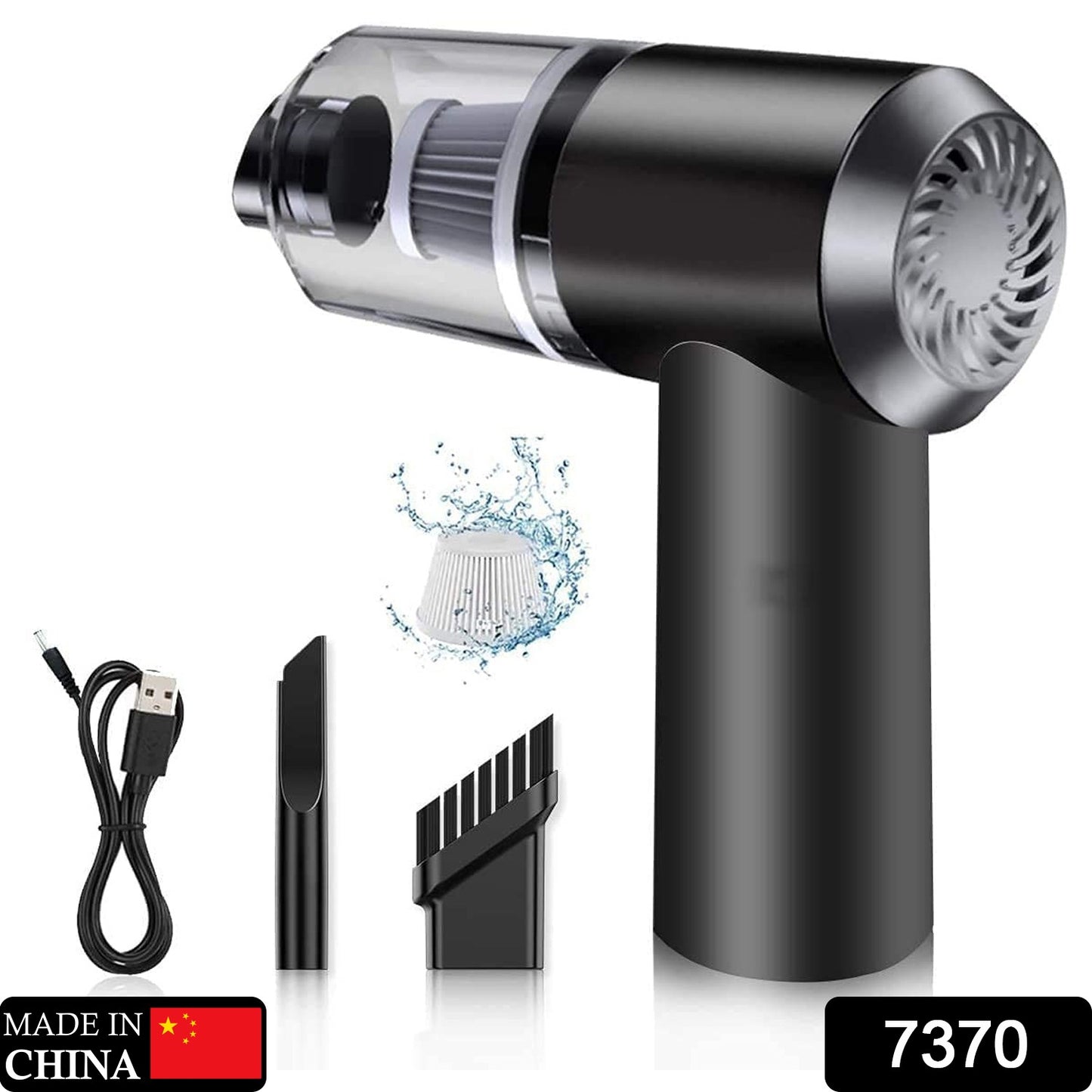 Wukusy 2-in-1 handheld wireless vacuum cleaner with dust collection, 120W power, portable design for home and car cleaning.