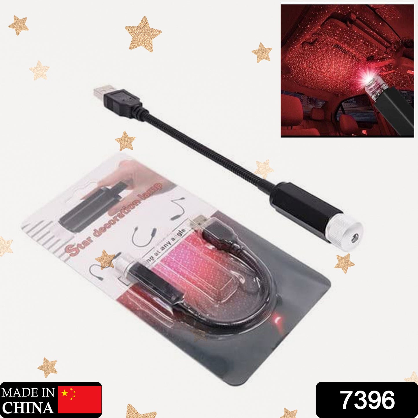 Wukusy 7396 Light Galaxy Night Sky Laser Micro Projector creates ambient night sky atmosphere on ceiling with USB power.