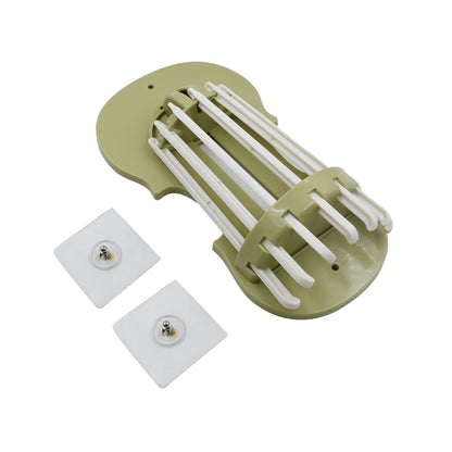 Wukusy plastic 7-in-1 multifunction retractable wall-mounted hanger rack with hooks for kitchen or bathroom organization