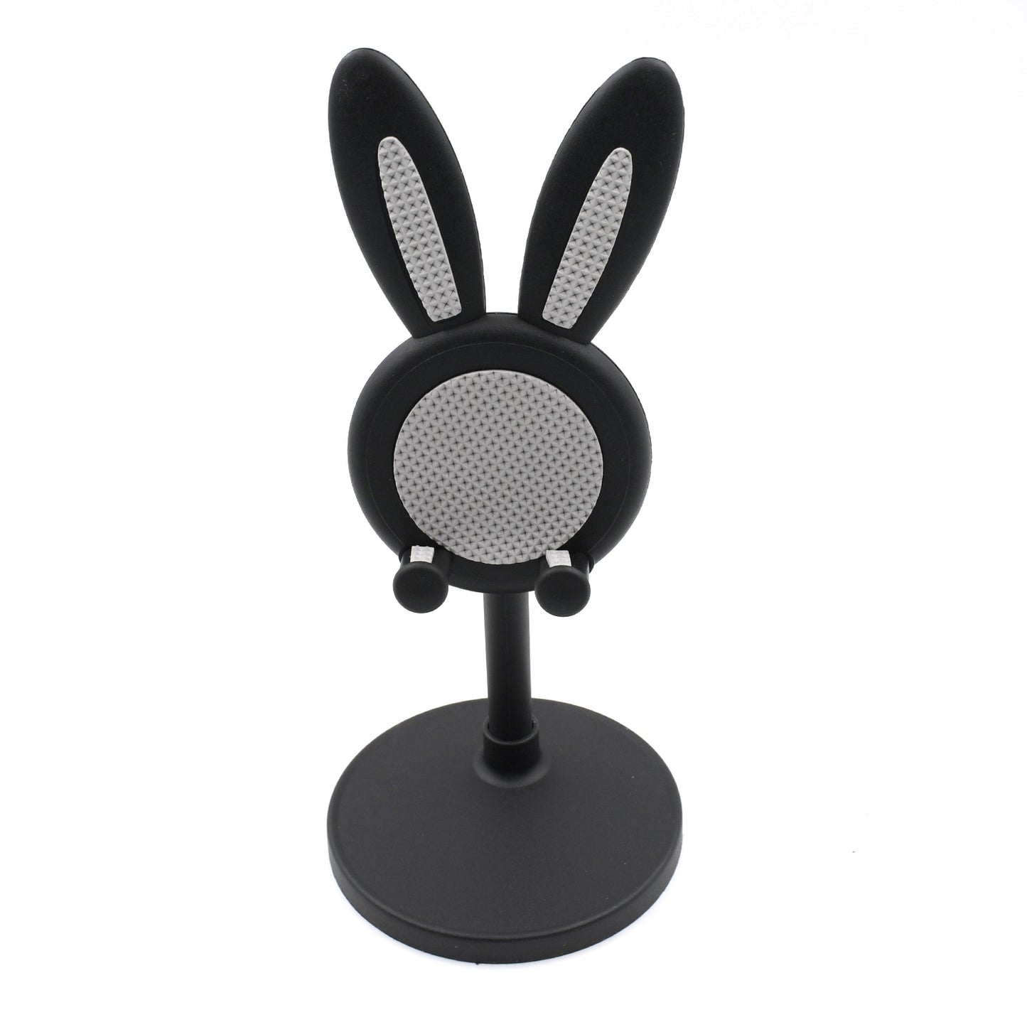 Wukusy cute bunny phone stand with adjustable angle and height, kawaii desk accessory, perfect Easter gift for kids and teens.