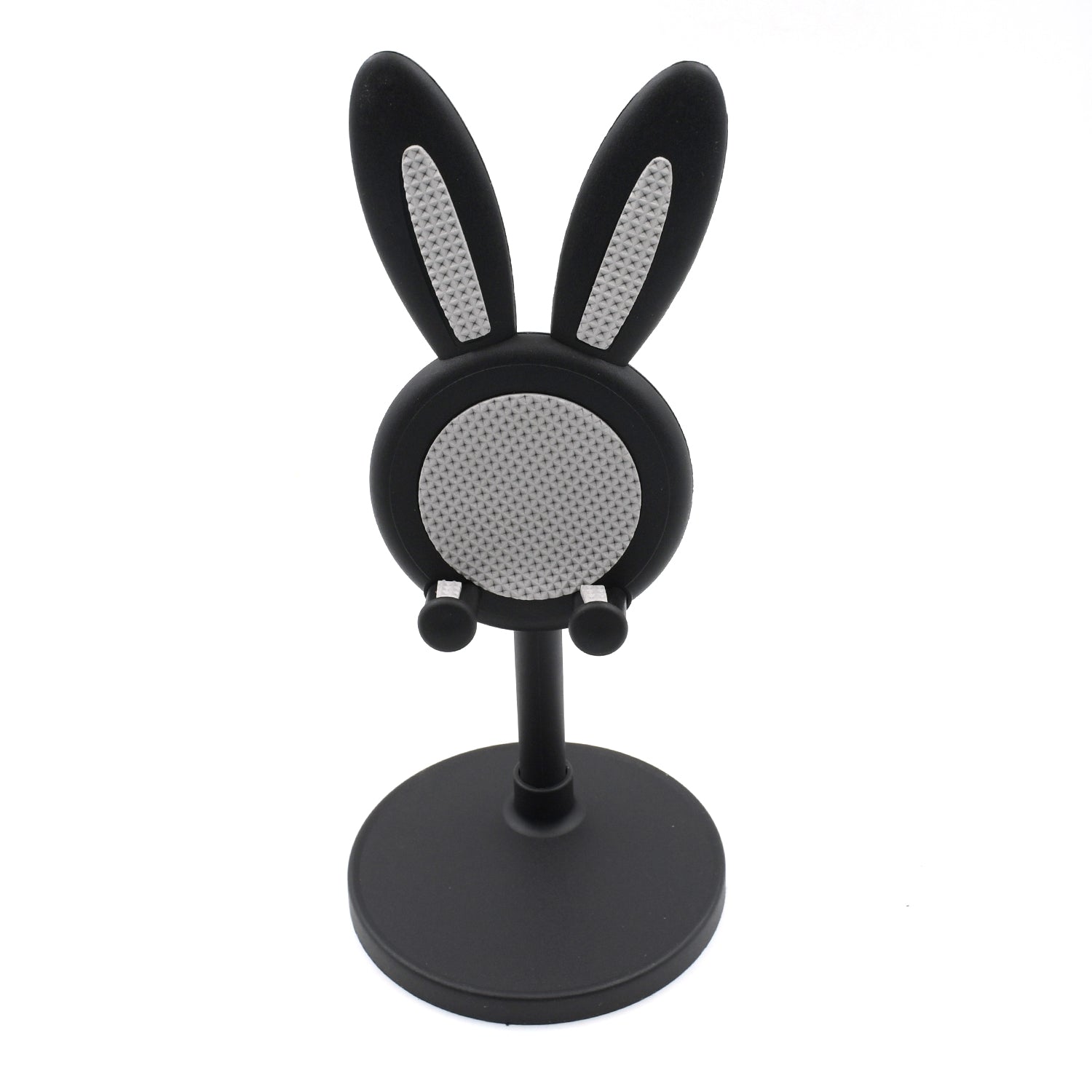 Wukusy cute bunny phone stand with adjustable angle and height, kawaii desk accessory, perfect Easter gift for kids and teens.