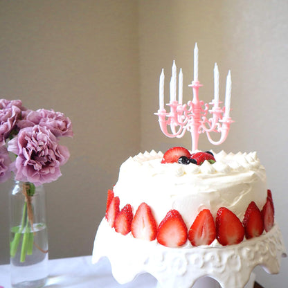 Wukusy luxury birthday candles set with nine elegant cake candle holders, perfect for special celebrations and romantic proposals.