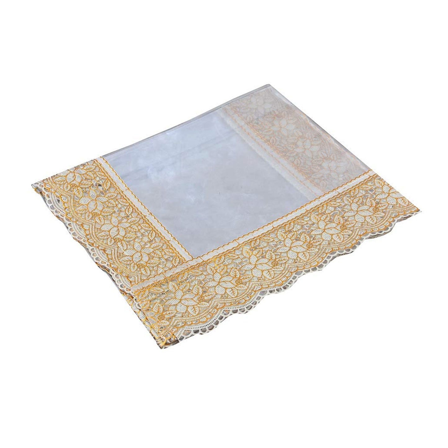 Clear 87x59 inch PVC table cover by Wukusy, protective and transparent, perfect for dining tables or surfaces.