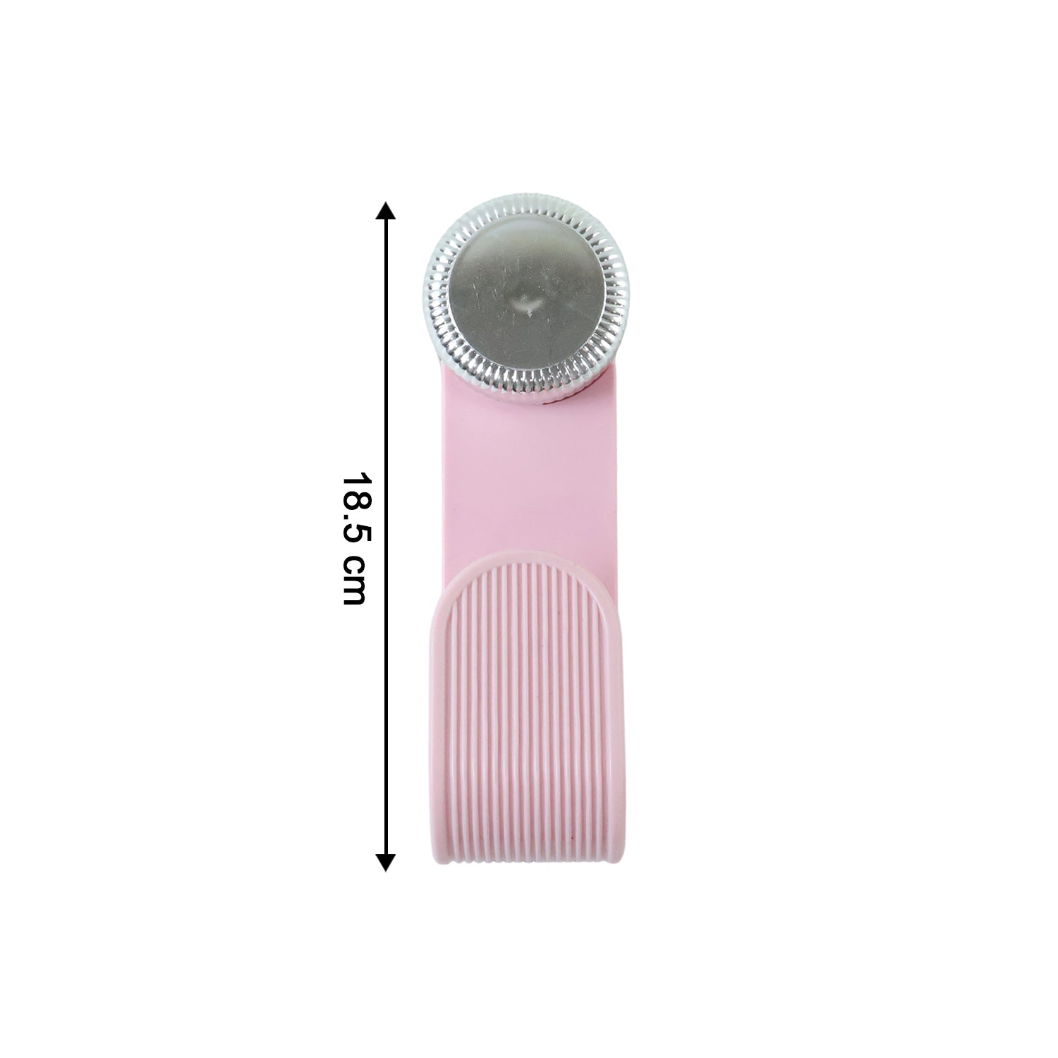 Adjustable Wukusy anti-slip pot lid holder clip holding a pot lid securely in place on a kitchen counter.