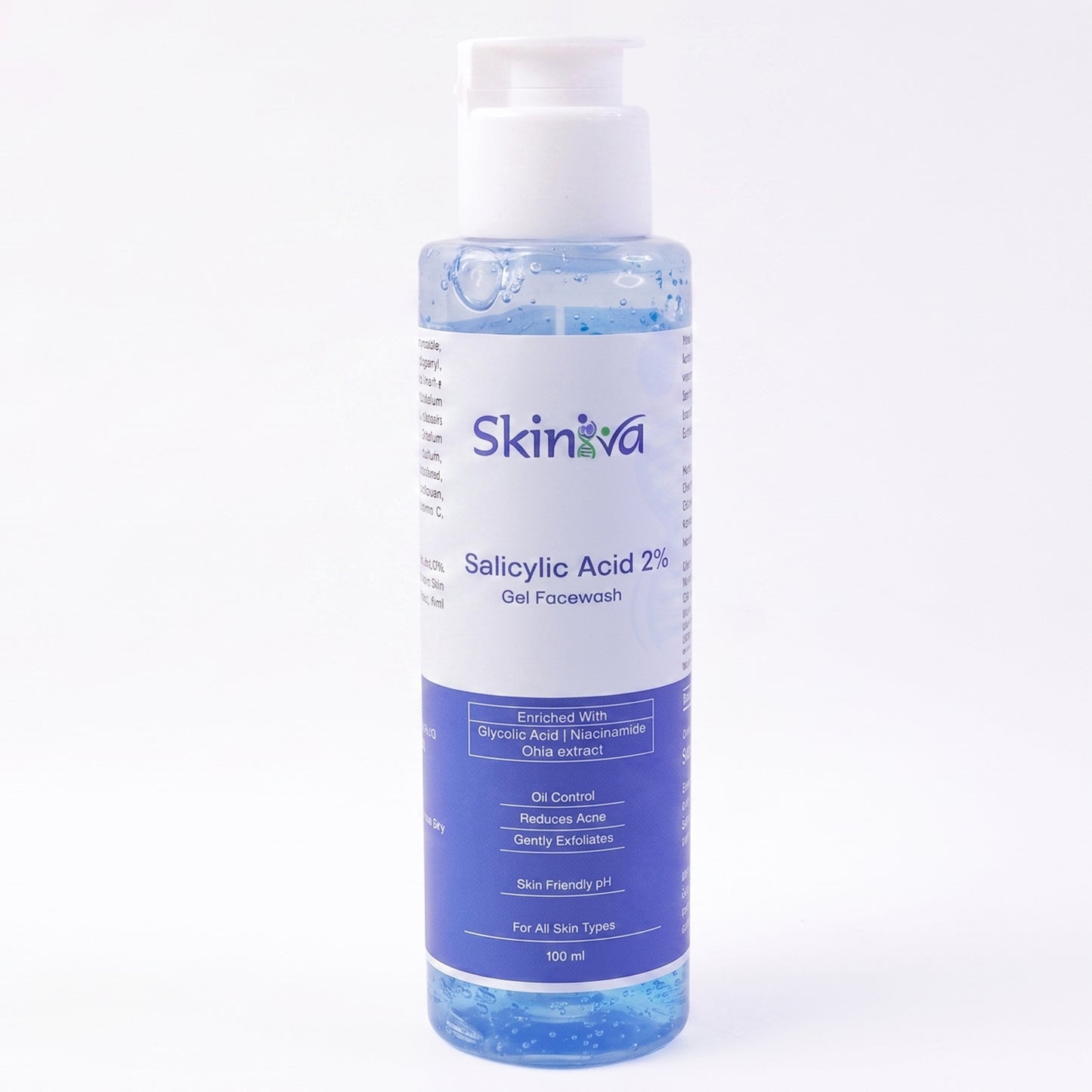 Wukusy Advanced Salicylic Acid Gel Face Wash in 100ml tube, gentle skincare for clear, healthy skin with exfoliating properties