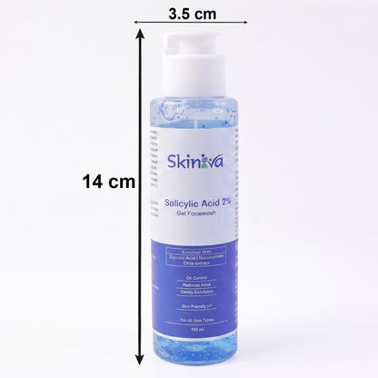 Wukusy Advanced Salicylic Acid Gel Face Wash in 100ml tube, designed for deep cleansing and acne treatment.