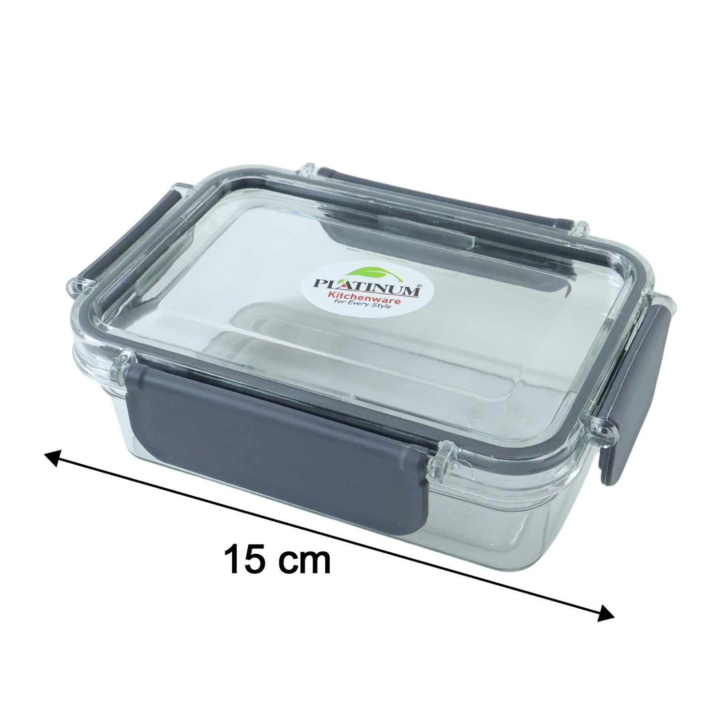 Wukusy 2-piece airtight sealed food storage container set with 350 ml capacity, featuring clear plastic lids and containers.