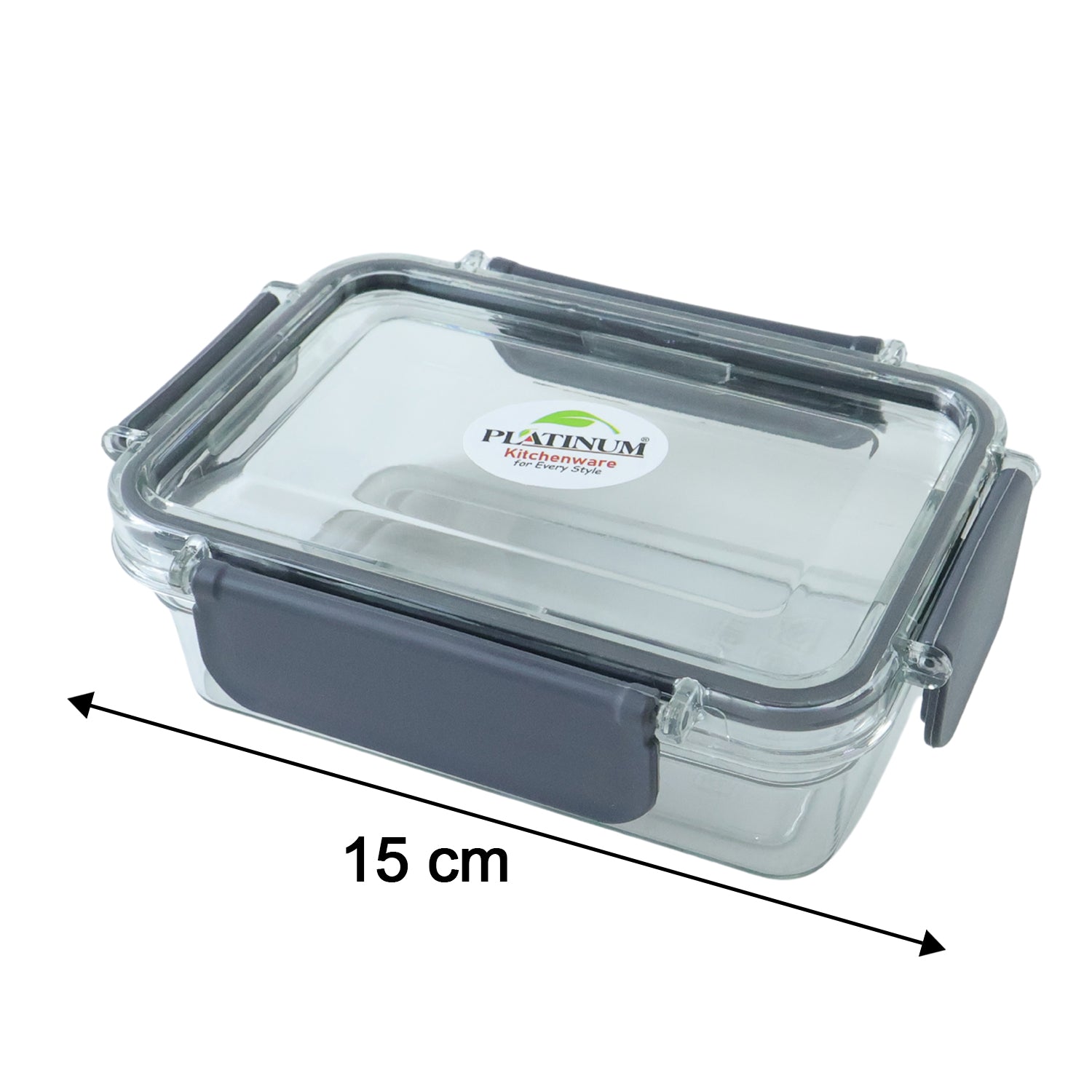 Wukusy 2-piece airtight sealed food storage container set with 350 ml capacity, featuring clear plastic lids and containers.