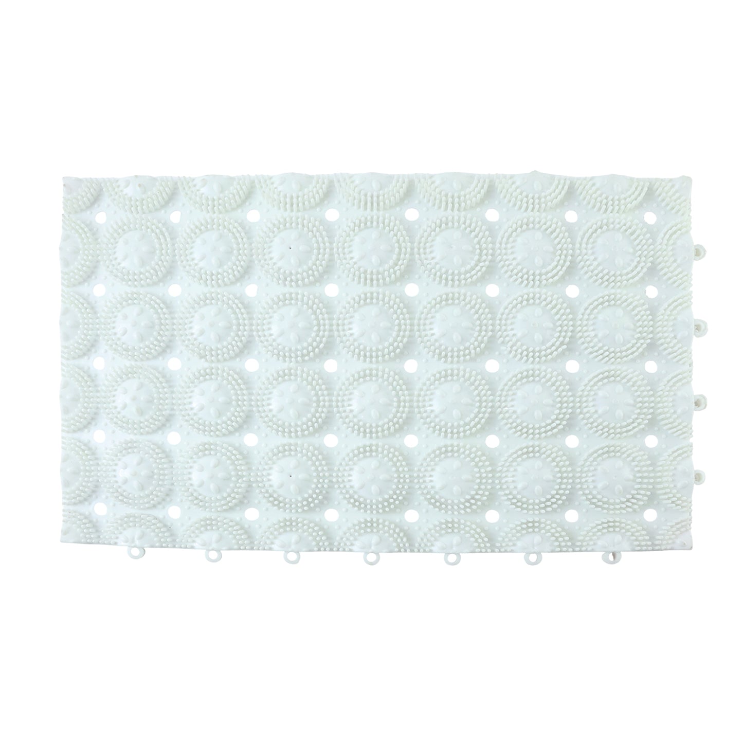 Wukusy anti-slip bathroom massage mat with suction cups, 33x21 cm, set of 4, featuring textured surface for safety and comfort.