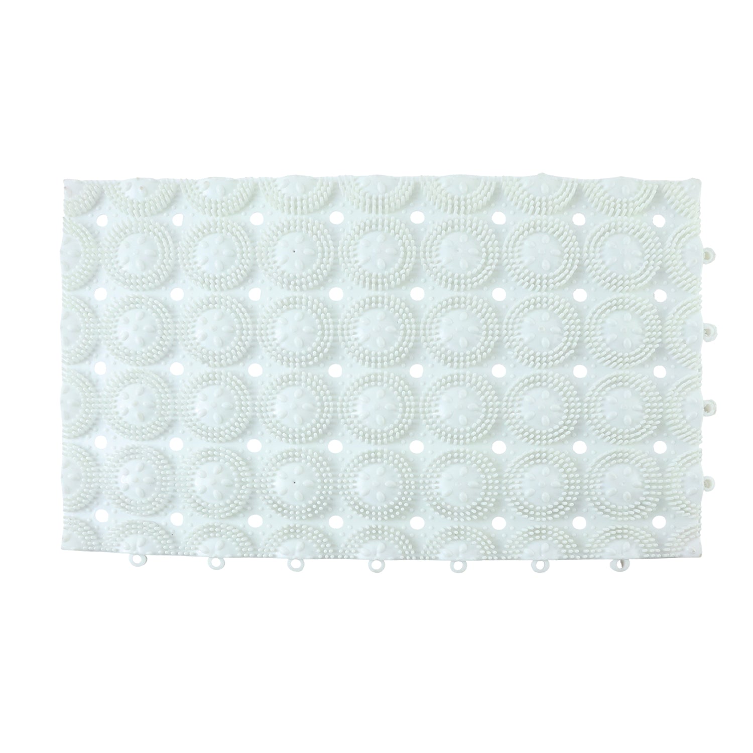 Wukusy anti-slip bathroom massage mat with suction cups, 33x21 cm, set of 4, featuring textured surface for safety and comfort.